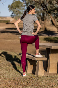 Active Wear- Merlot Full Length Tights