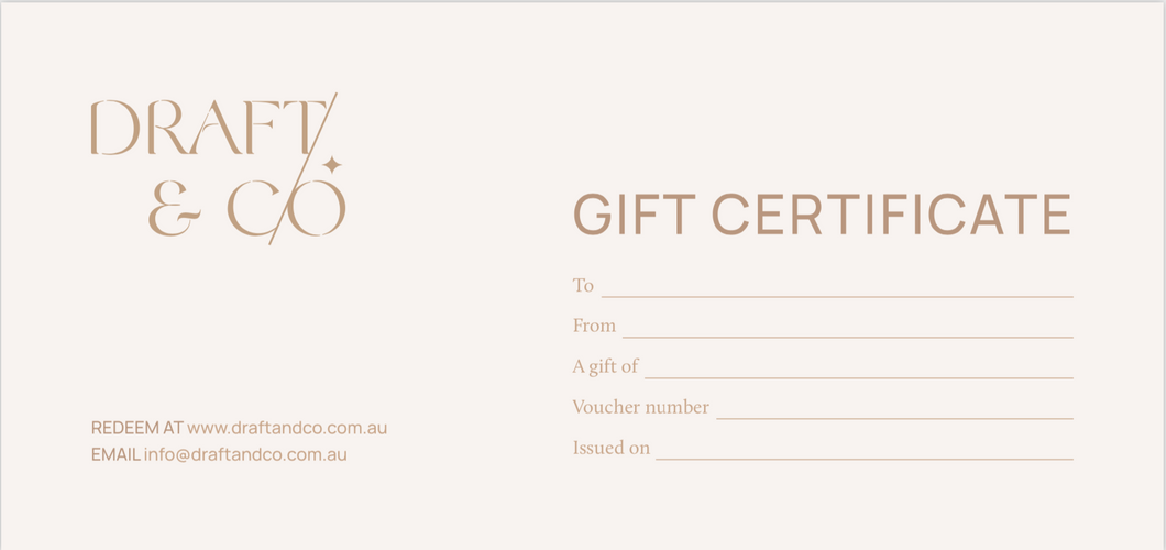 Draft & Co Gift Certificate